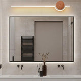 Modern Walnut Long Wall Light Above Mirror for Bathroom