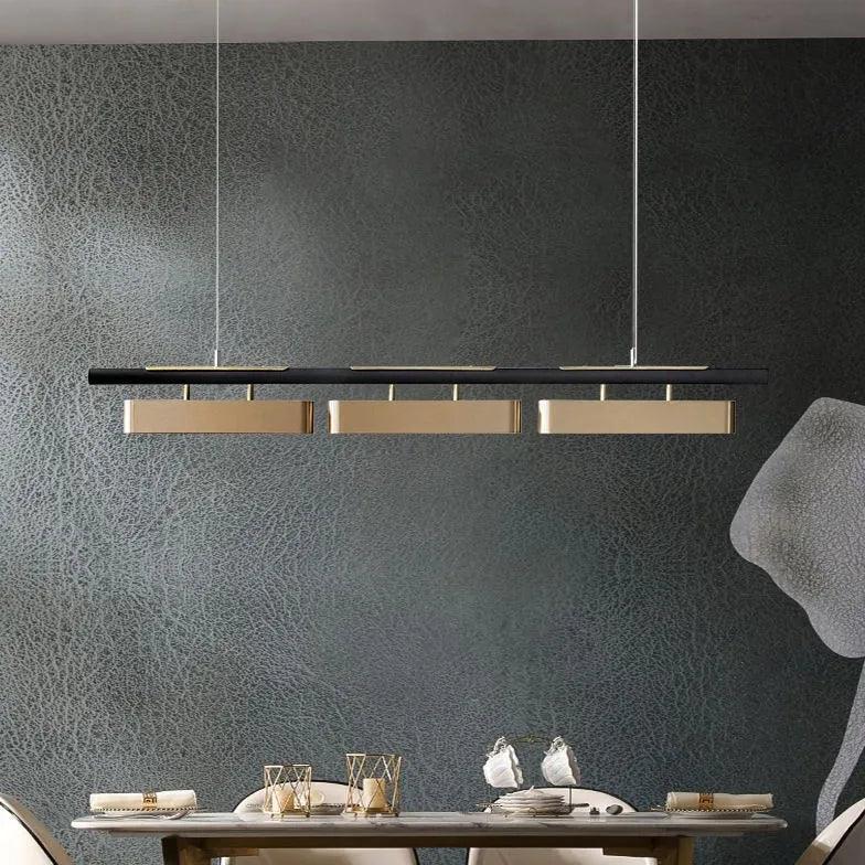 Linear Metal Dining Room LED Pendant Light - Clowas
