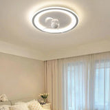 Modern White Ceiling Fan Light for Bedroom