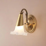 Contemporary Brass Wall Light for Bedside