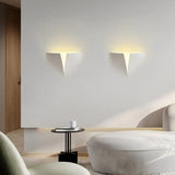 V-shaped modern white recessed wall light - Clowas