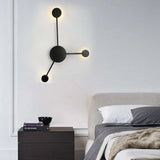 Black Multi-Circle Radial Design Wall Lamp - Clowas