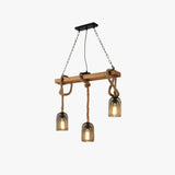Industrial Pendant Light with Three Bulbs