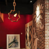 Industrial Rope Iron Ball Vintage Metal Pendant Lights