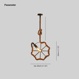 Industrial Rope Iron Ball Vintage Metal Pendant Lights