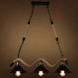 Retro Iron Rope Industrial Style Pendant Light