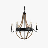 Rope Structure Vintage Candle Holder Chandelier - Clowas