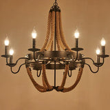 Rope Structure Vintage Candle Holder Chandelier - Clowas