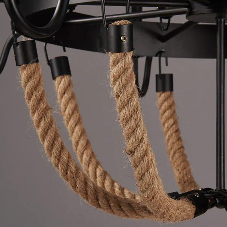 Rope Structure Vintage Candle Holder Chandelier - Clowas