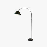 Pleated Fishing Floor Arc Lamp for Living Room