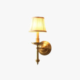 Solid Brass Modern Wall Lights with Fabric Detail