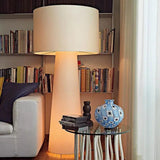 White Large Cylindrical Decorative Floor Lamp - Clowas