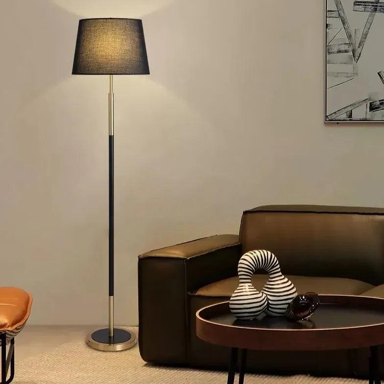 Iron and Fabric Floor Lamp for Living Room