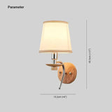 Nordic Wooden Base Brass Wall Light