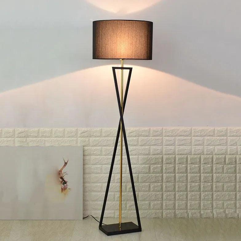 Modern Black Tripod Floor Lamp with Iron