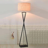 Modern Black Tripod Floor Lamp with Iron