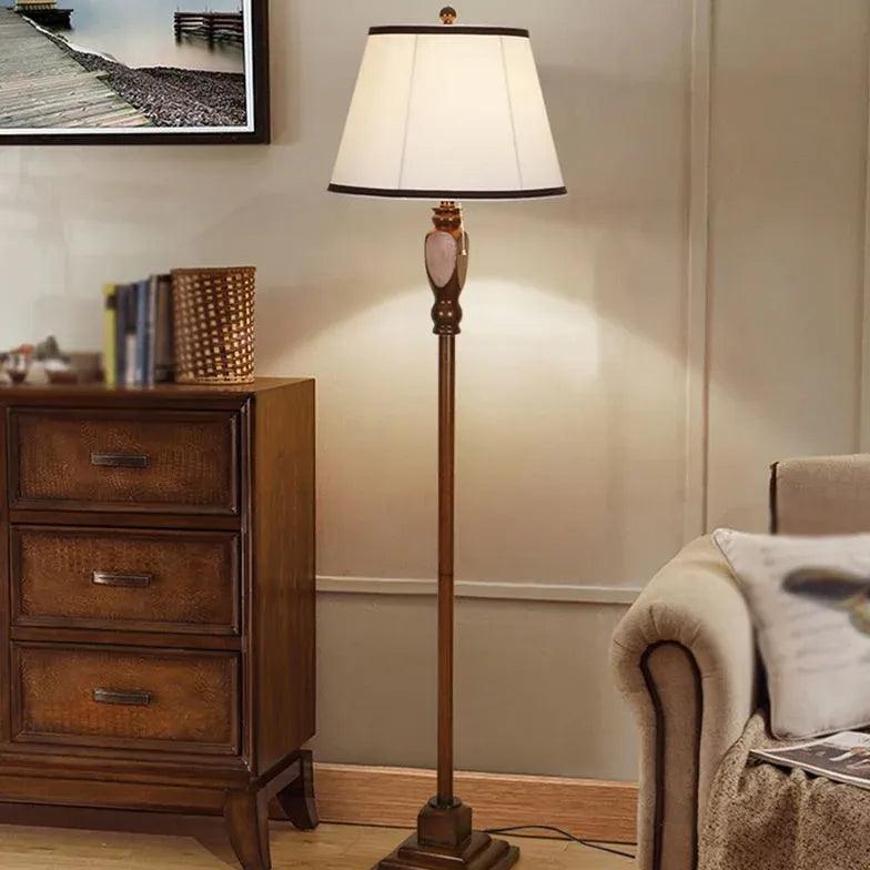 Cone-Shaped Fabric Traditional Style Floor Lamp - Clowas
