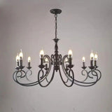European Candle Holder Vintage Black Pendant Light - Clowas