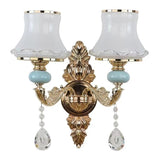 European Luxury Crystal Wall Light for Bedroom
