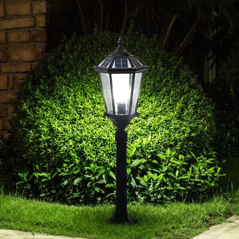 Waterproof Hexagonal Solar Pillar Lights for Outdoor