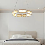 Luxury Multi-Rectangular Round Glass Pendant Lights