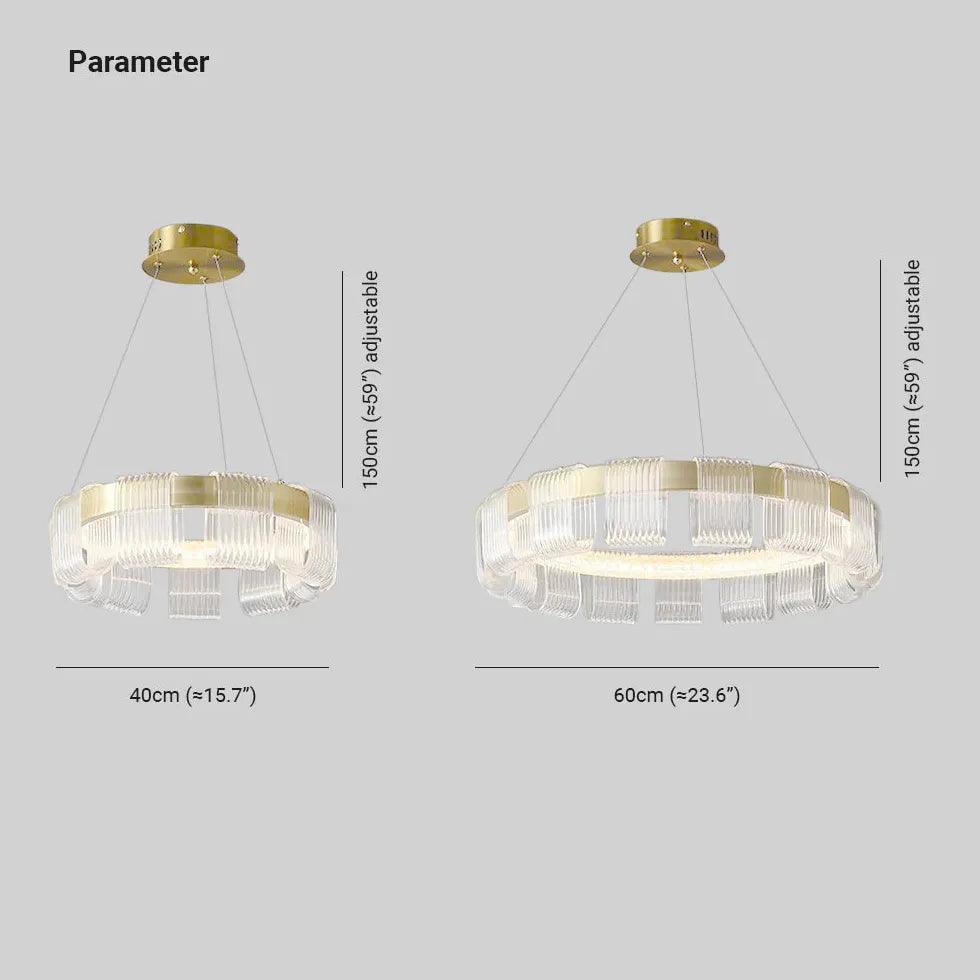 Wavy Acrylic Modern Gold Pendant Light - Clowas