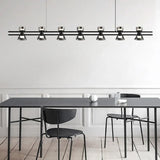 Multi-Light Linear Glass Dining Room Pendant Light - Clowas