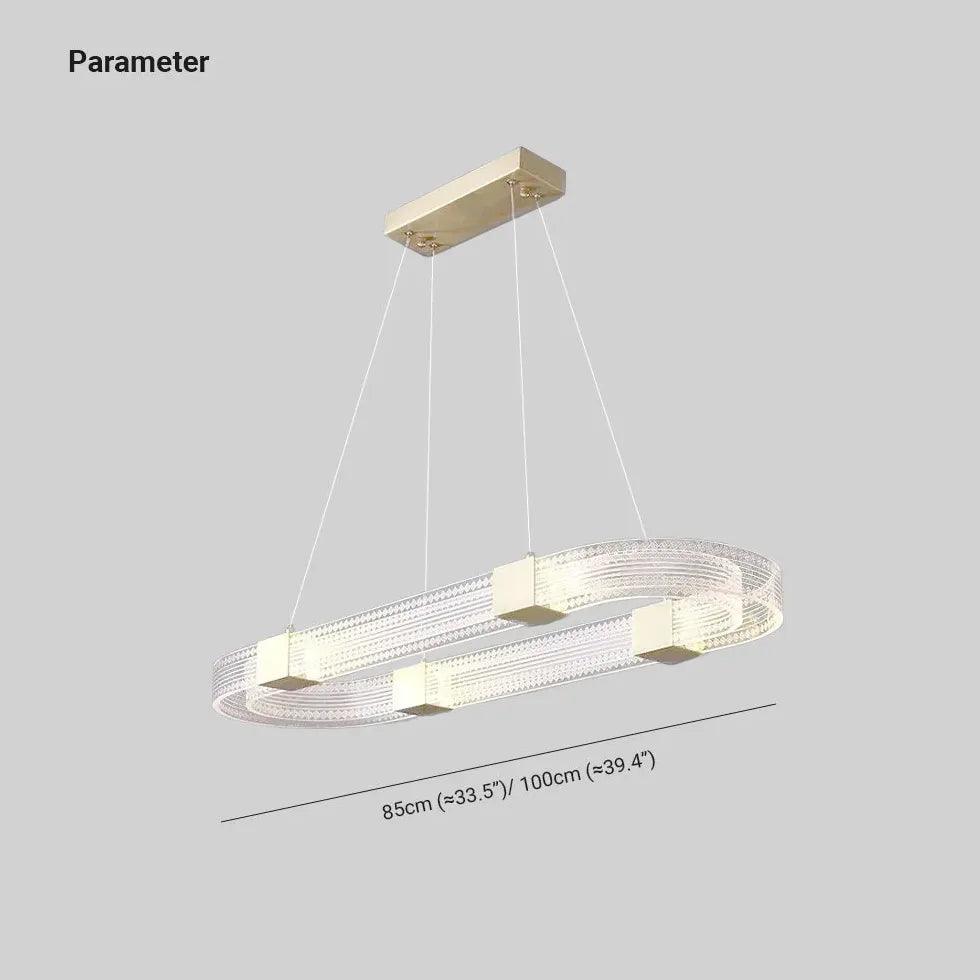 Acrylic Ring Gold LED Pendant Light - Clowas
