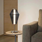 Glass Hourglass Stacked Floor Lamp for Living Room
