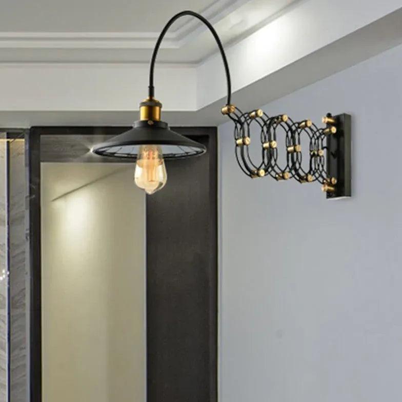 Extendable Wall Light Industrial Black - Clowas