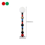 Vertical Spherical Red Metal Floor Lamp - Clowas