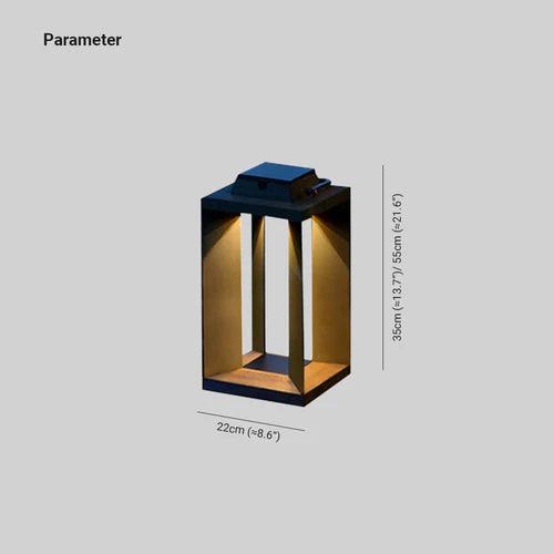 Cuboid Black Solar Outdoor Floor lamps - Clowas