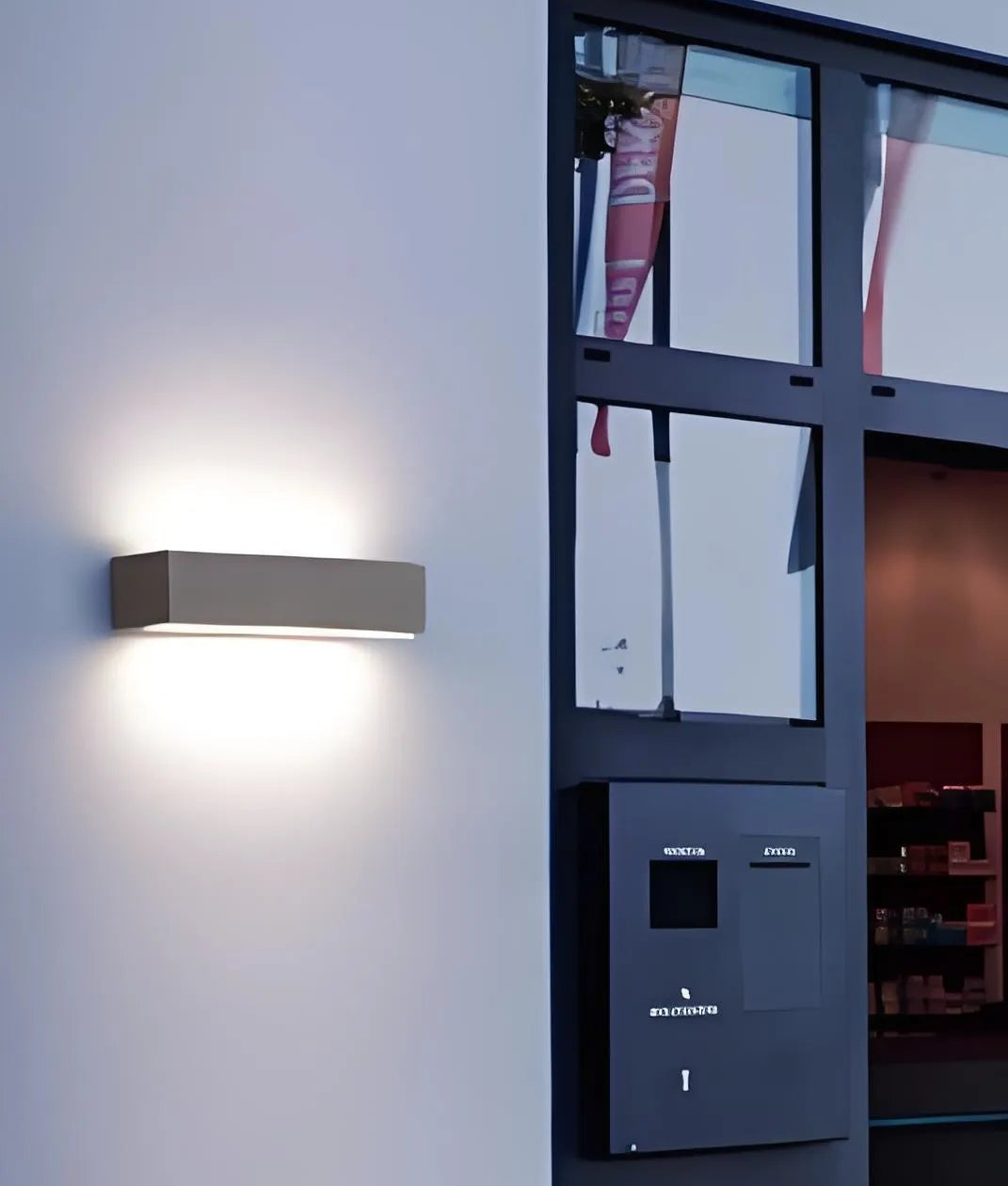 Modern Rectangular Outdoor Wall Light Cement Waterproof for Exterior Walls