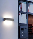 Modern Rectangular Outdoor Wall Light Cement Waterproof for Exterior Walls