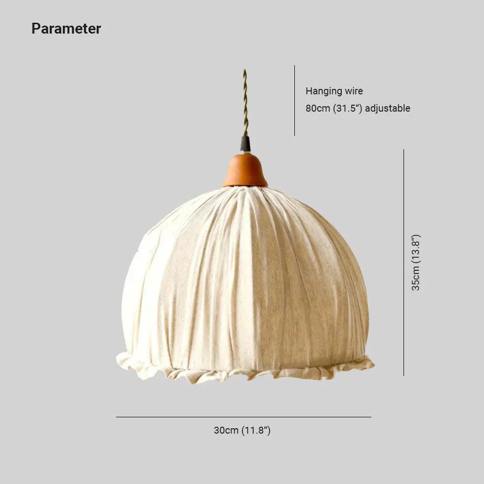 Fabric Art Bedroom Vintage Pendant Light - Clowas