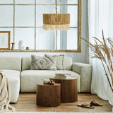 Fabric Barrel Living Room Vintage Pendant Light - Clowas