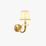 Fabric Double Arm Vintage Gold Wall Lights - Clowas