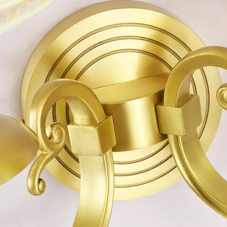 Fabric Double Arm Vintage Gold Wall Lights - Clowas