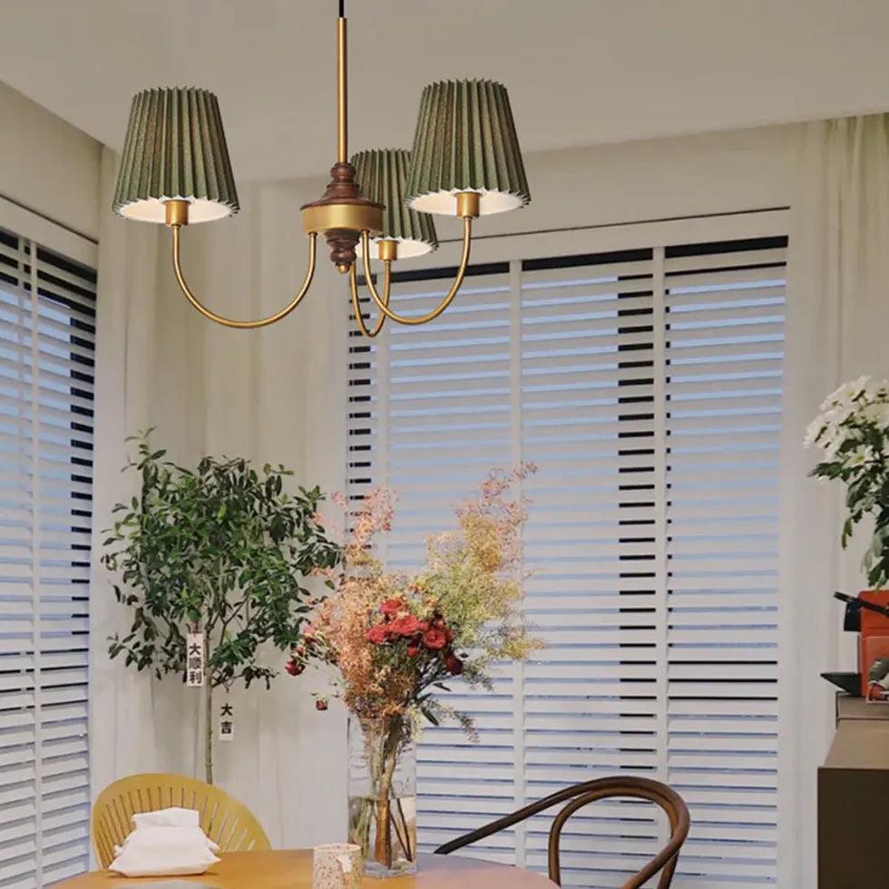 Fabric Lampshade Vintage LED Chandelier - Clowas