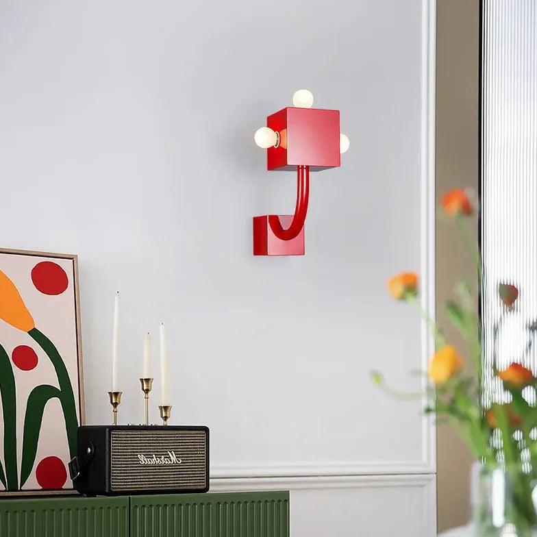 Red Cube Creative Modern Wall Lights - Clowas