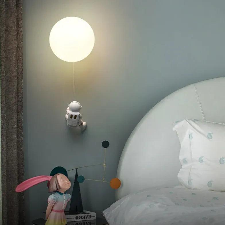 Astronaut Moon Wall LED Light for Kids Bedroom