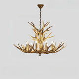 Faux Antler Wooden Candle Holder Chandelier - Clowas