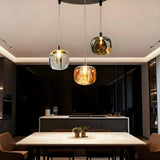 Modern Crystal Pendant Light Height Adjustable for Dining Rooms