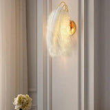 Feather Wall Light White Indoor - Clowas