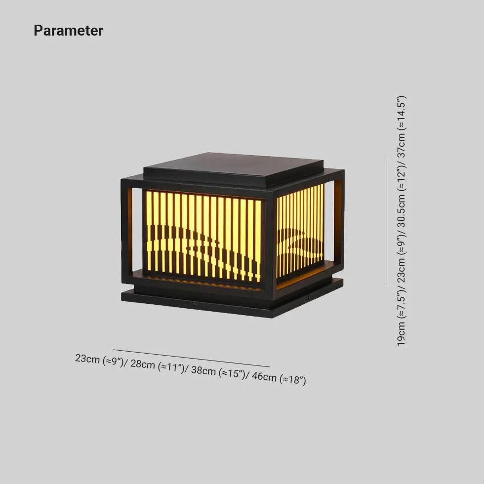 Fence Shape Vintage Led Outdoor Pillar Lights - Clowas