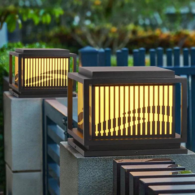 Fence Shape Vintage Led Outdoor Pillar Lights - Clowas