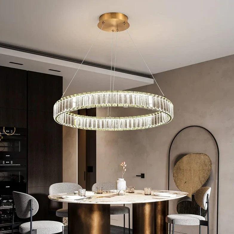 Fence Type Crystal Dining Room Pendant Light - Clowas