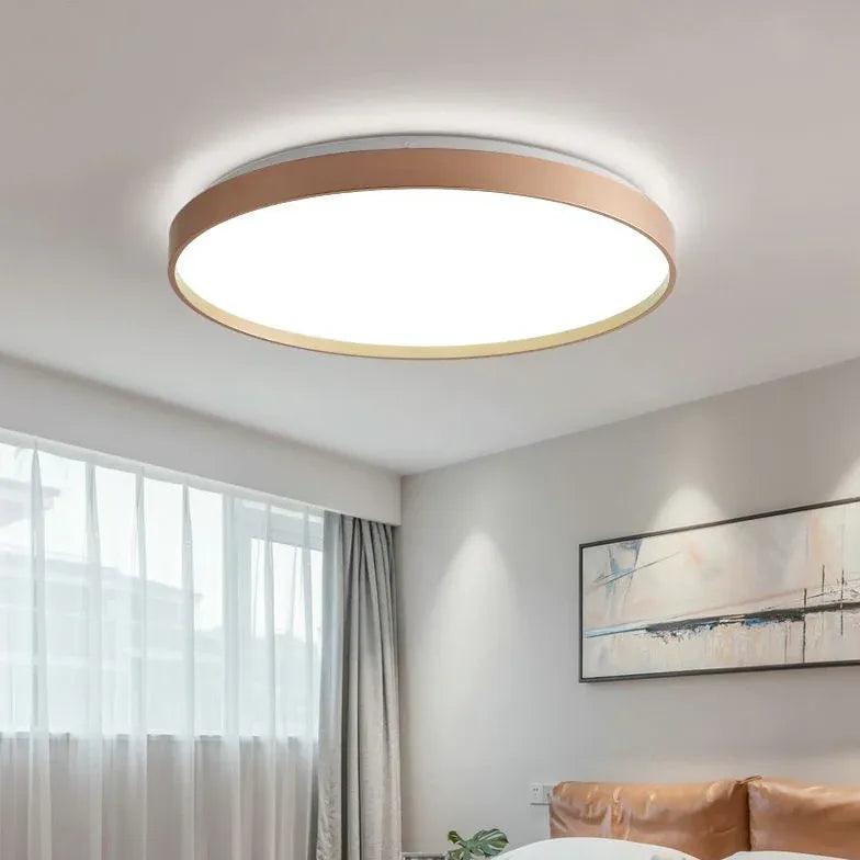 Flat Circular Shape Bedroom Flush Ceiling Lights - Clowas