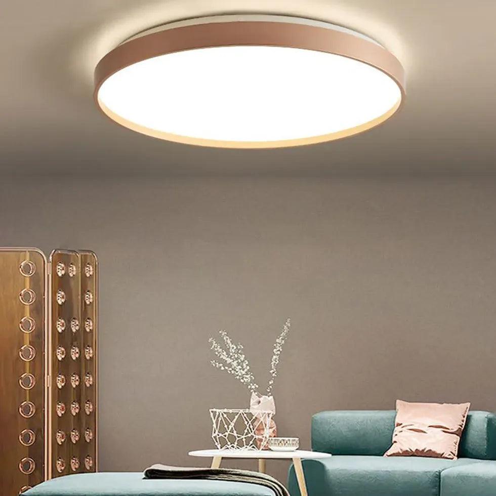Flat Circular Shape Bedroom Flush Ceiling Lights - Clowas