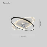 Flat Oval Modern Bedroom Fan Light - Clowas